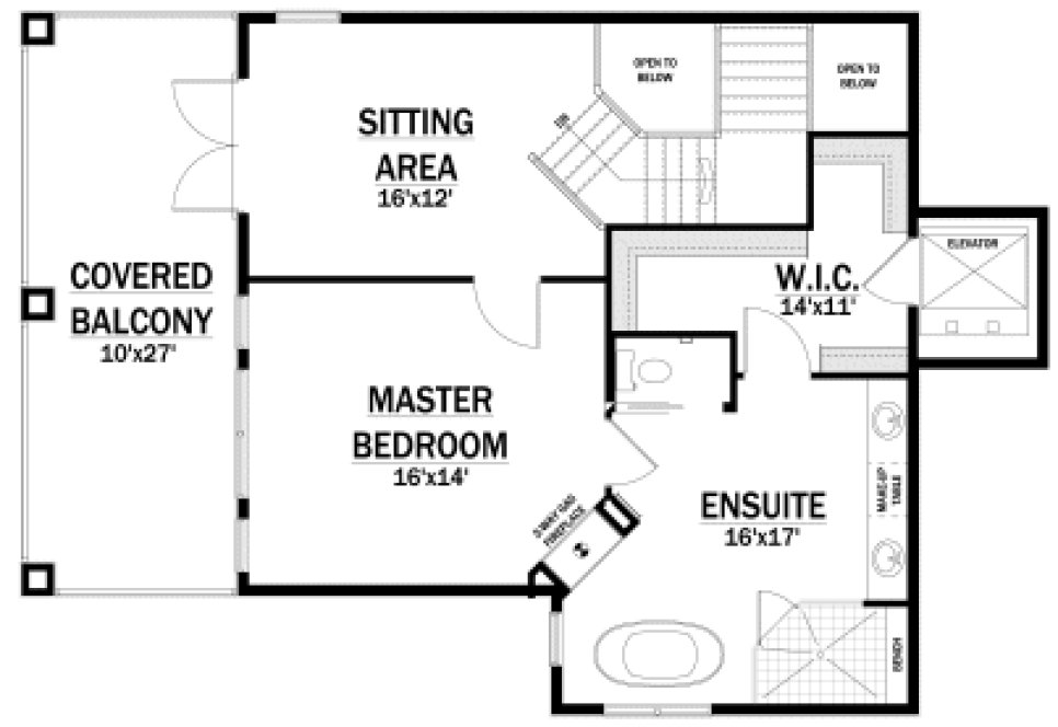Second Floor Plan for House Plan #550992
