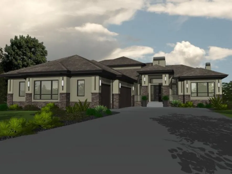 Full Rendering for House Plan #550992