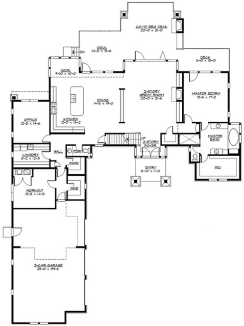 Main Floor Plan for House Plan #332014
