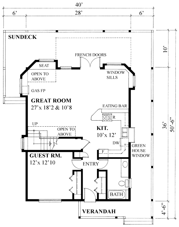 Main Floor Plan for House Plan #262591