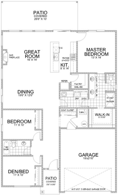 Main Floor Plan for House Plan #804371
