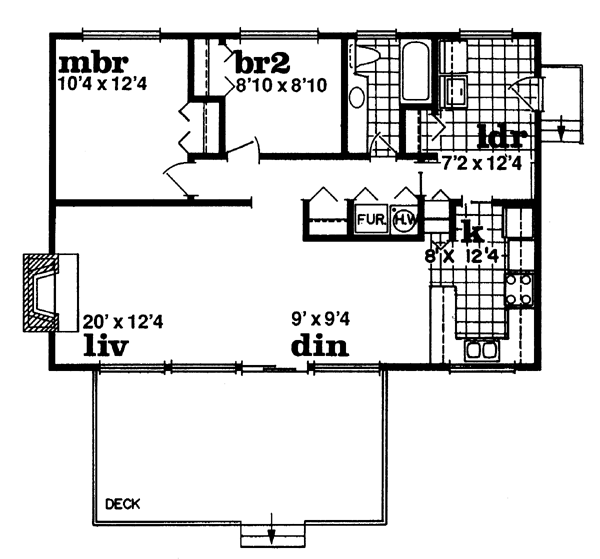 Main Floor Plan for House Plan #510889