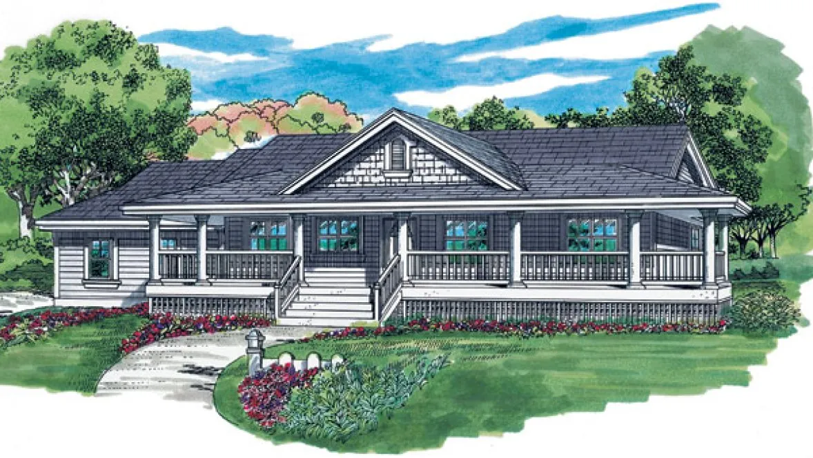 Full Rendering for House Plan #518751