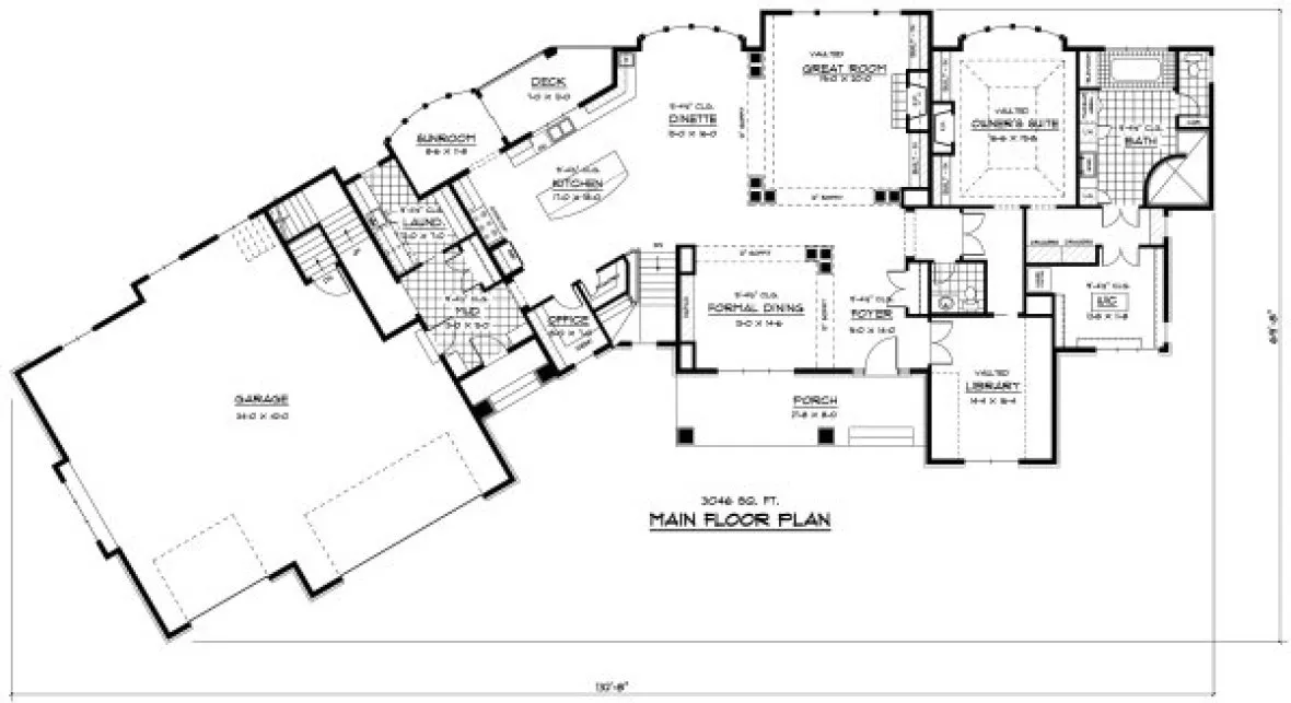 Main Floor Plan for House Plan #280045