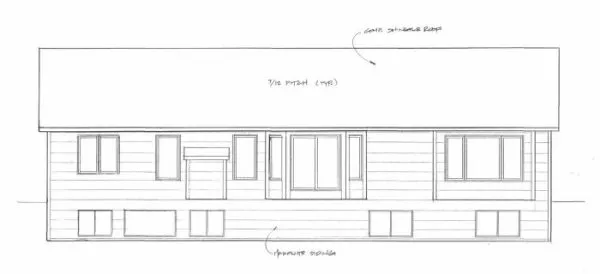 Rear Elevation for House Plan #357251