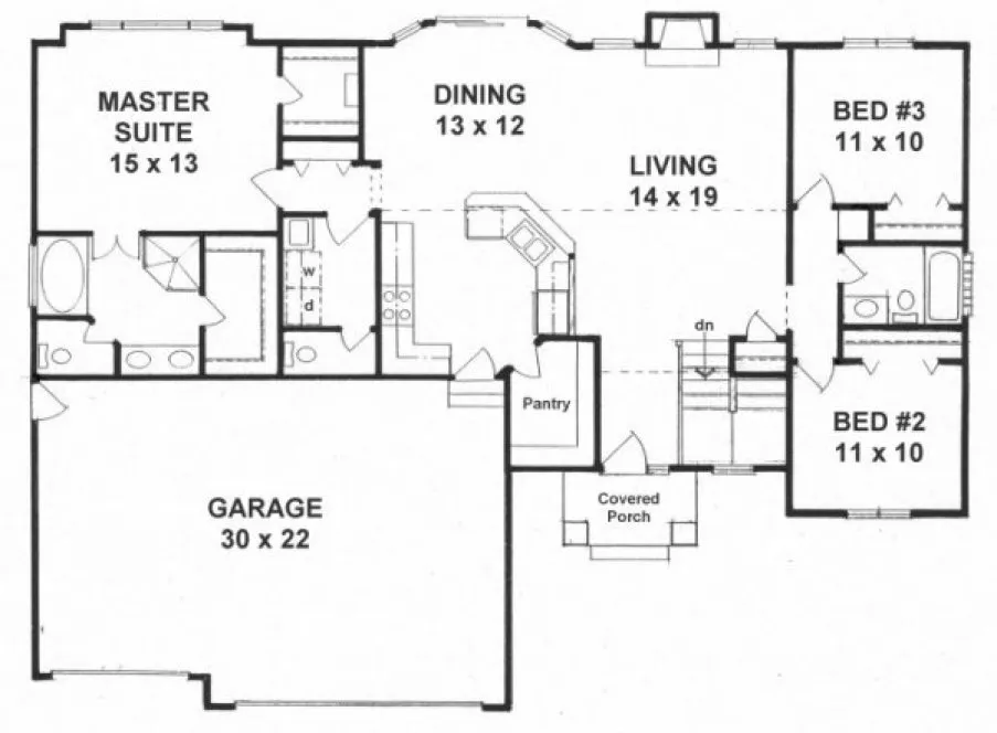 Main Floor Plan for House Plan #357251