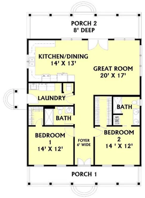 Main Floor Plan for House Plan #432921