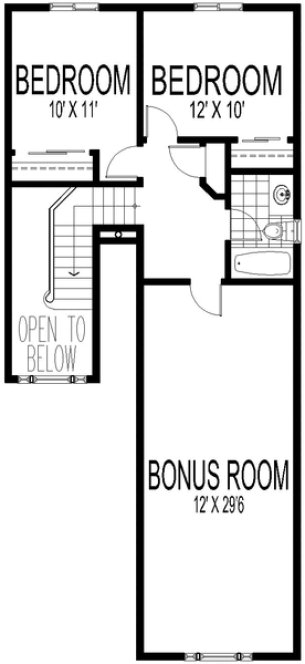 Second Floor Plan for House Plan #805112