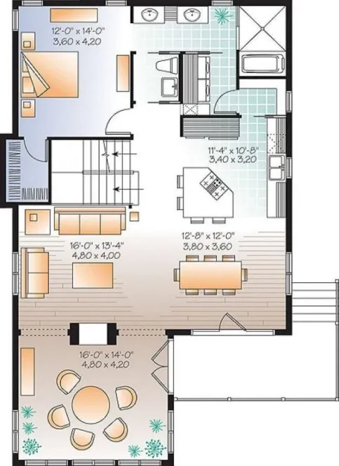 Main Floor Plan for House Plan #146191