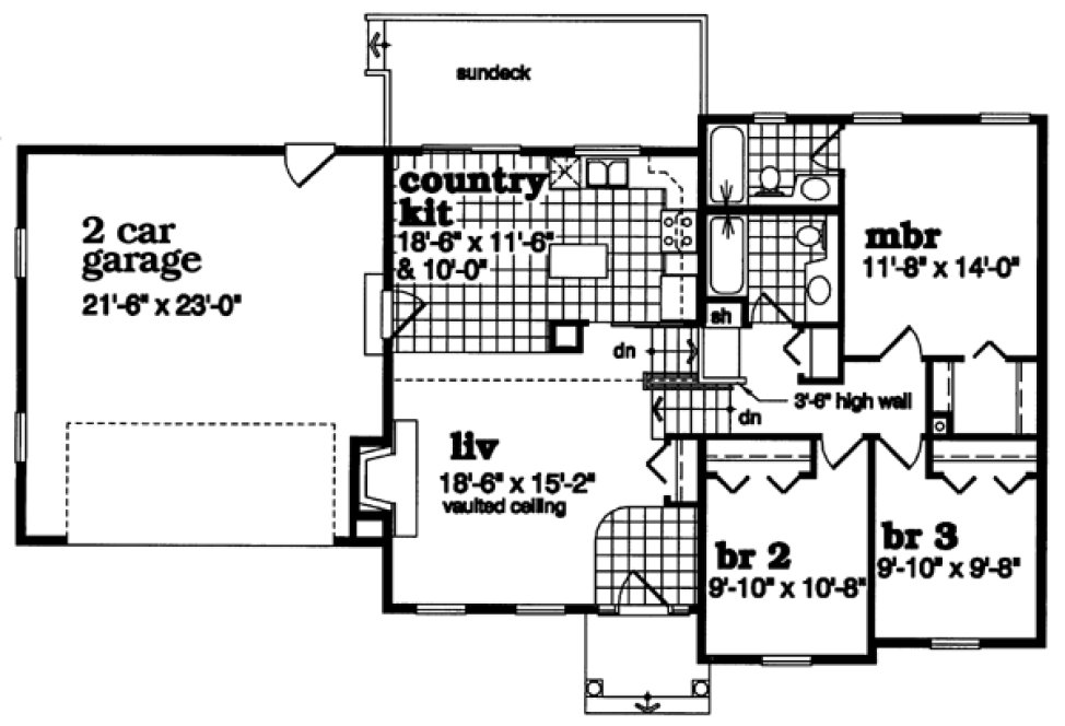 Main Floor Plan for House Plan #510452