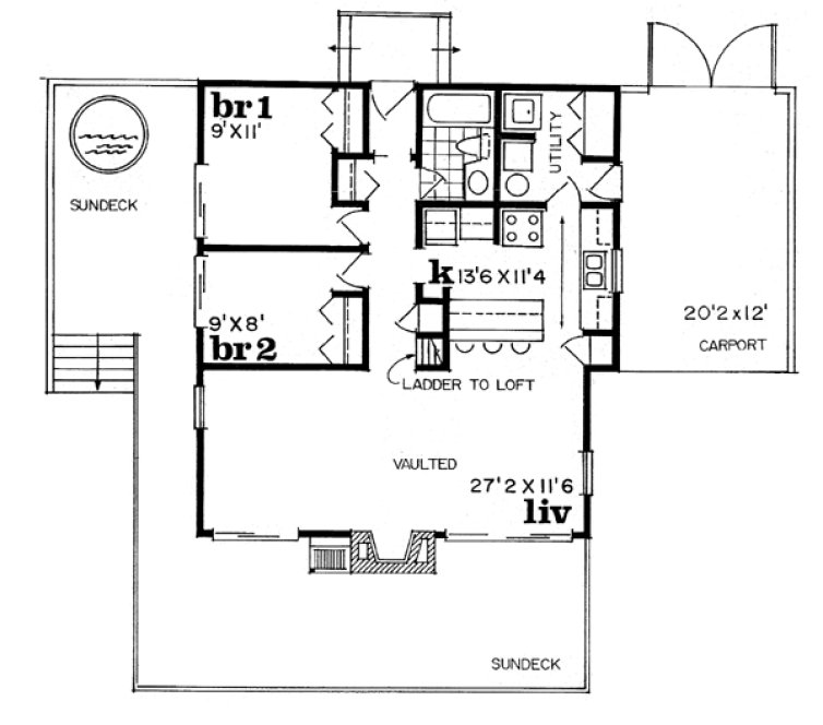 Main Floor Plan for House Plan #512000