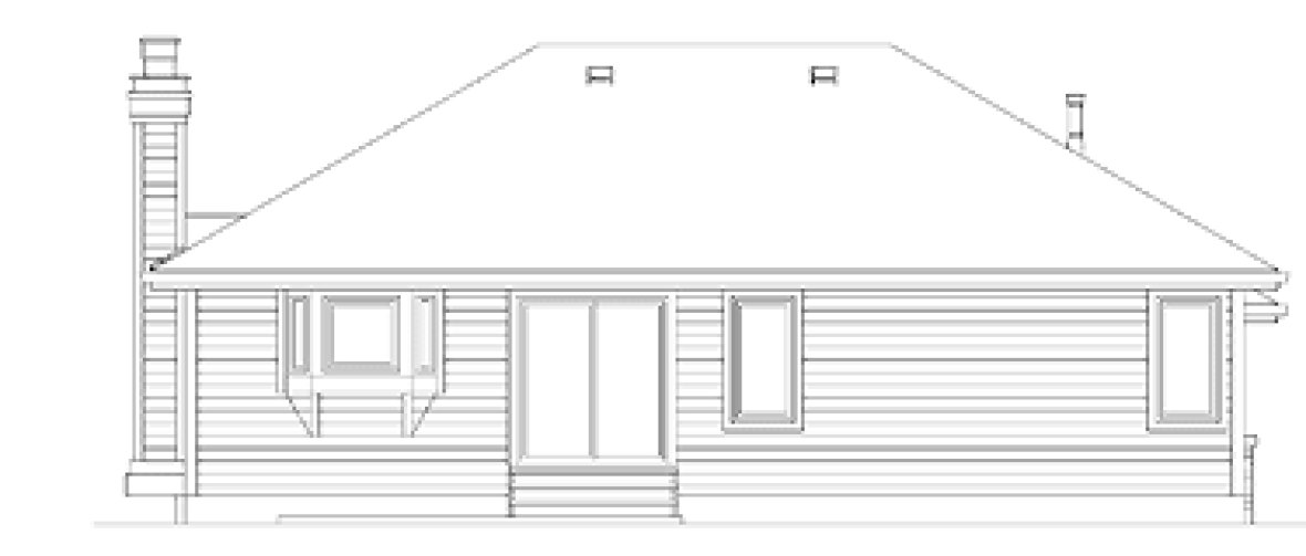 Rear Elevation for House Plan #511410