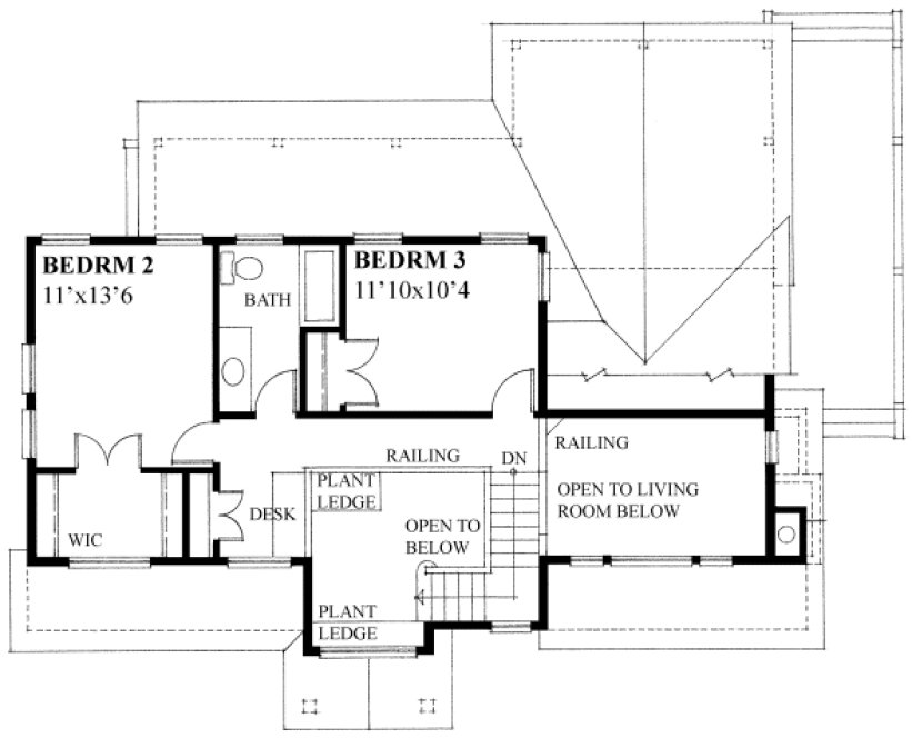 Second Floor Plan for House Plan #268661