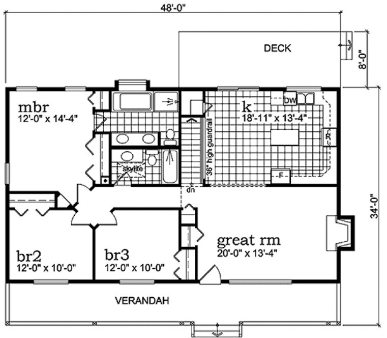 Main Floor Plan for House Plan #512700