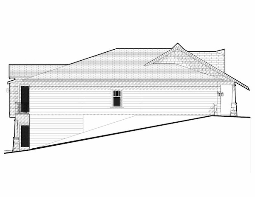 Left Elevation for House Plan #596161