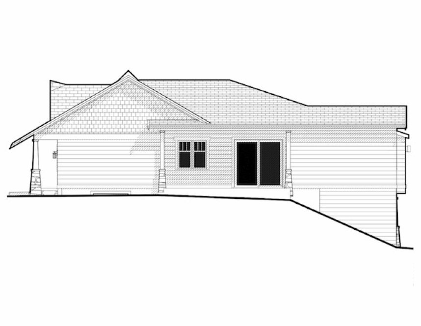 Right Elevation for House Plan #596161