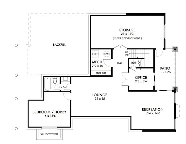 Basement Plan for House Plan #596161