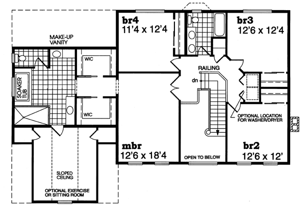 Second Floor Plan for House Plan #510520