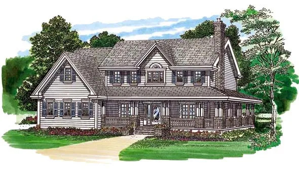 Full Rendering for House Plan #510520