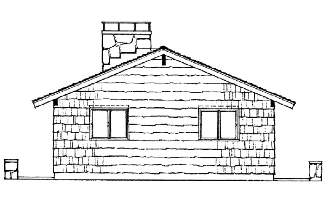 Rear Elevation for House Plan #523242