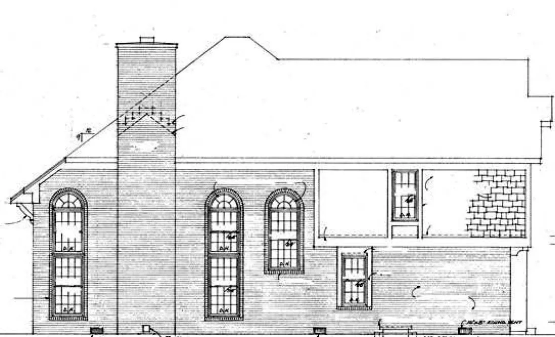 Left Elevation for House Plan #523942