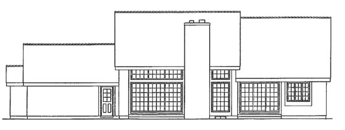 Rear Elevation for House Plan #528492