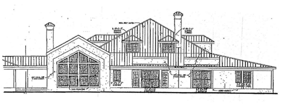 Rear Elevation for House Plan #521743