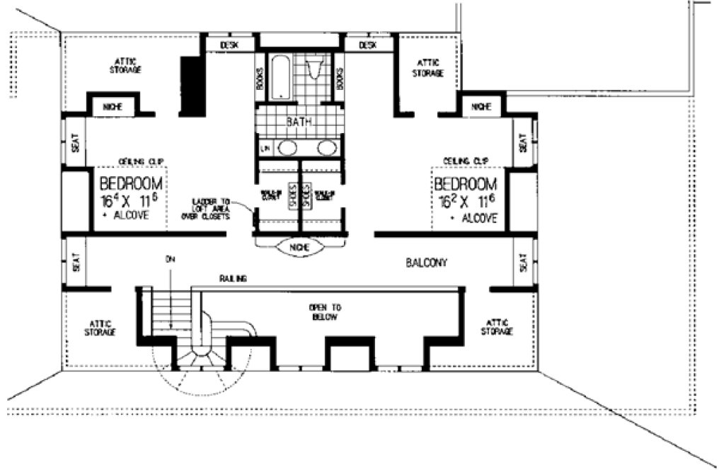 Second Floor Plan for House Plan #521743