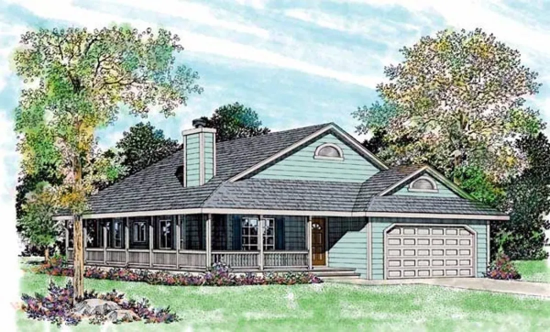 Full Rendering for House Plan #528860