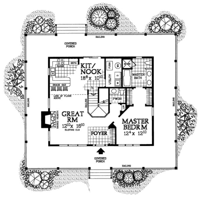 Main Floor Plan for House Plan #522860