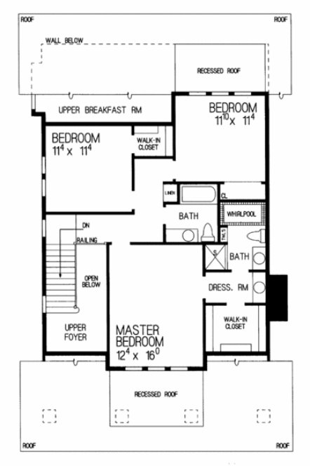 Second Floor Plan for House Plan #526133