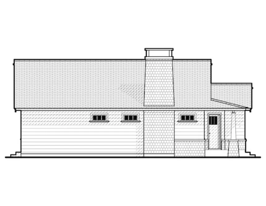 Left Elevation for House Plan #591211