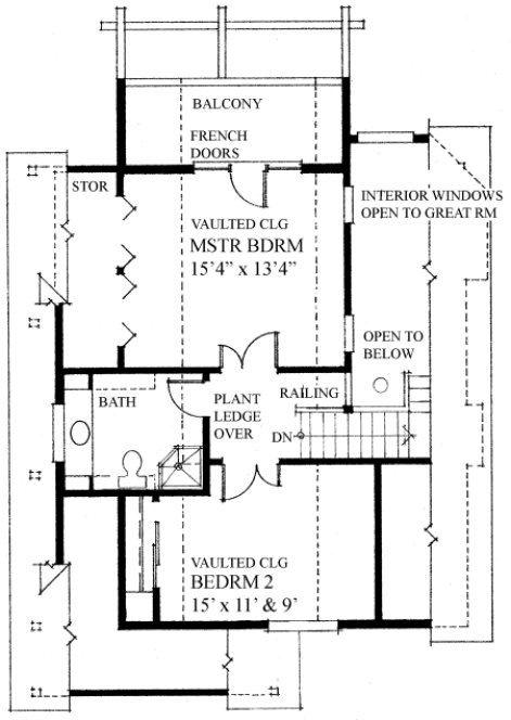 Second Floor Plan for House Plan #260732