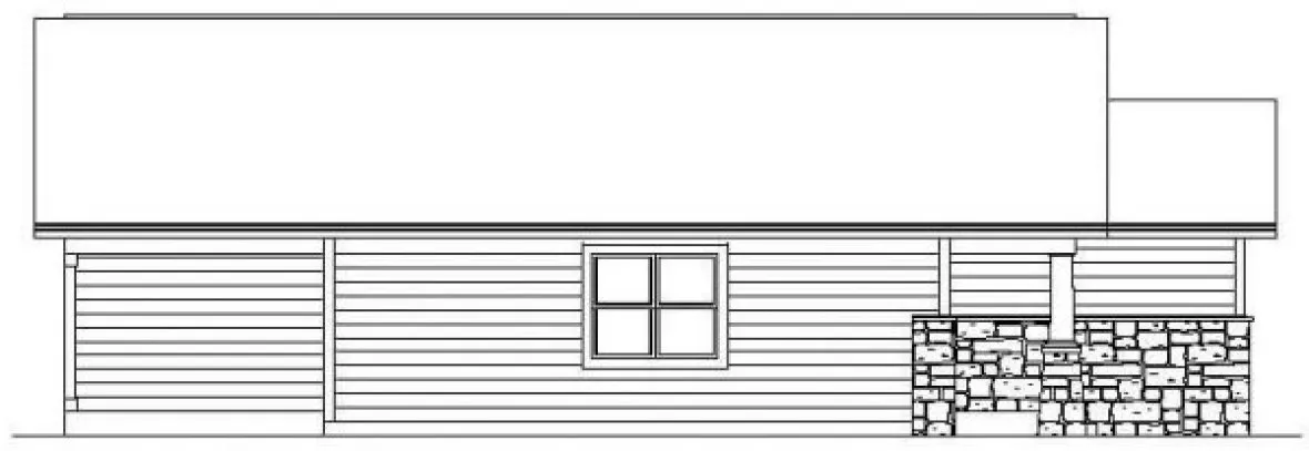Left Elevation for House Plan #366602