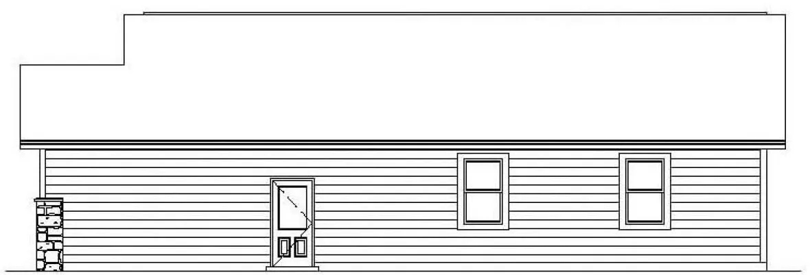 Right Elevation for House Plan #366602