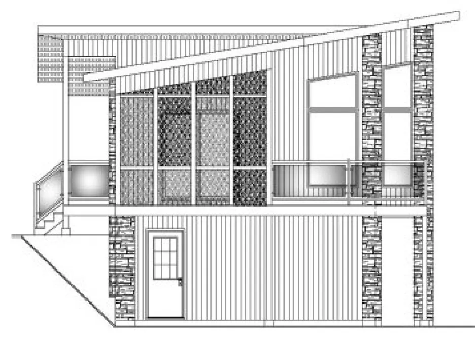 Left Elevation for House Plan #420187