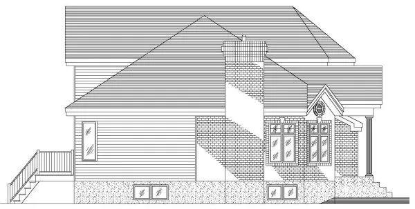 Left Elevation for House Plan #420223