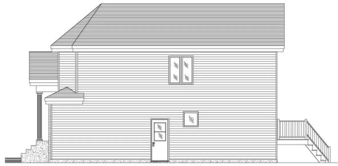 Right Elevation for House Plan #420223