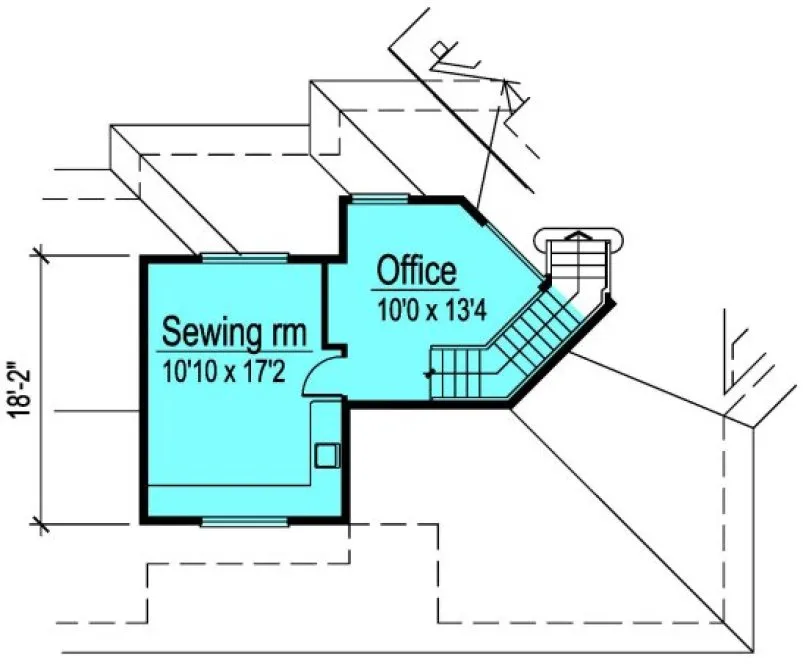 Attic Plan for House Plan #570601