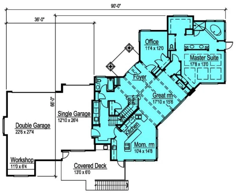 Main Floor Plan for House Plan #570601