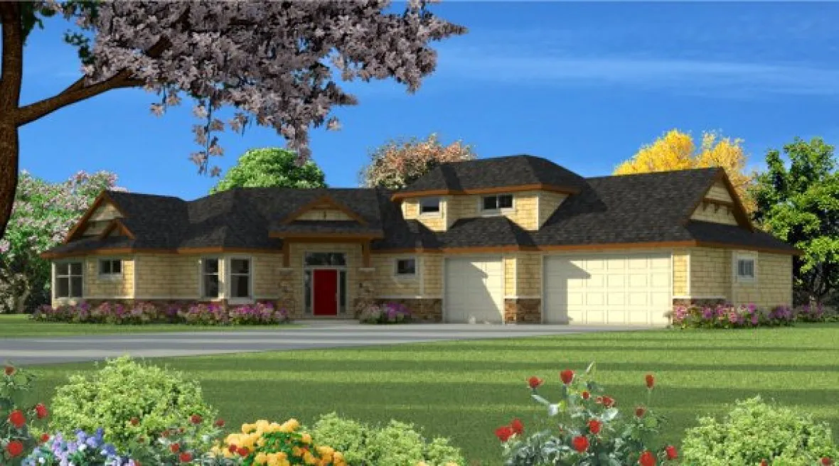 Full Rendering for House Plan #570601