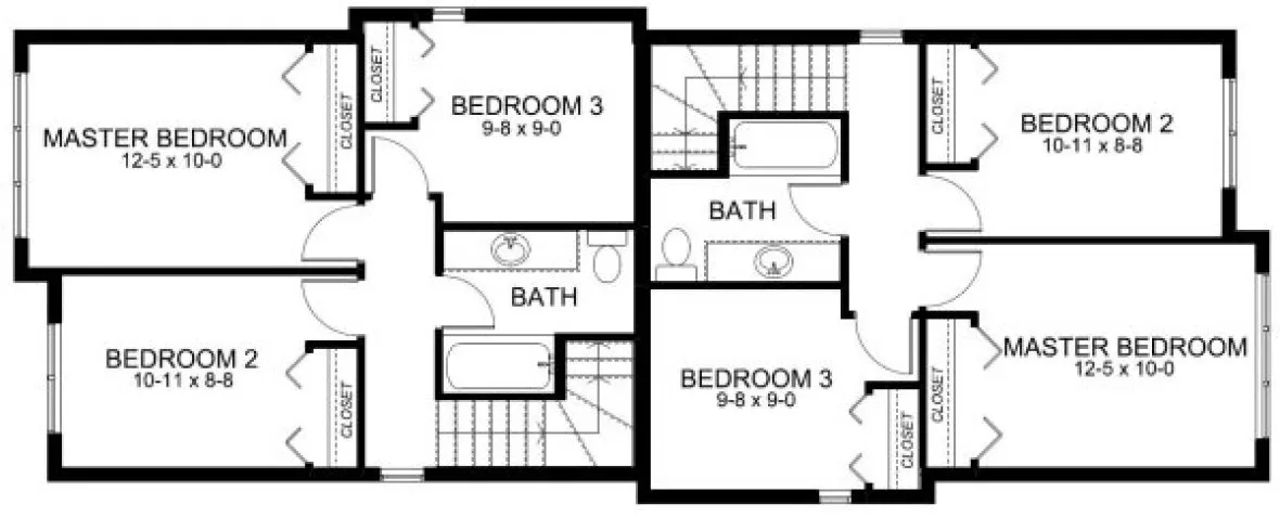 Second Floor Plan for House Plan #195361