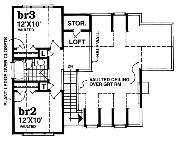Second Floor Plan for House Plan #510303