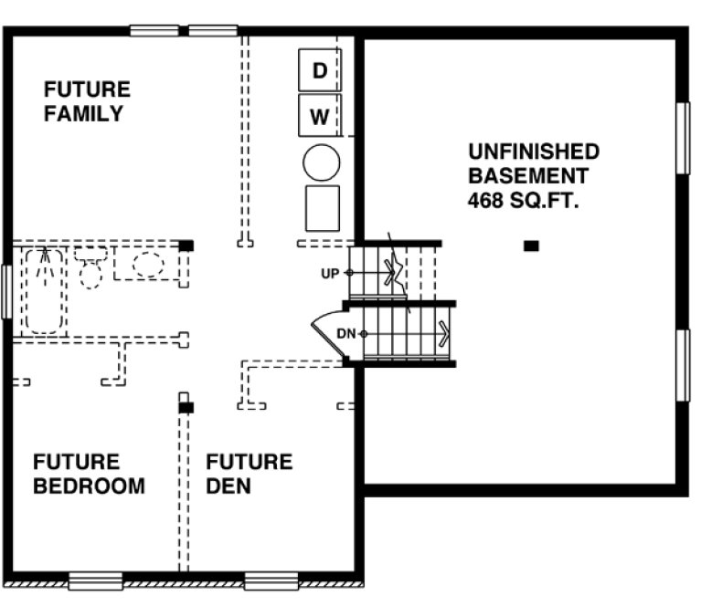 Basement Plan for House Plan #510013