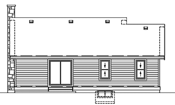 Rear Elevation for House Plan #510893