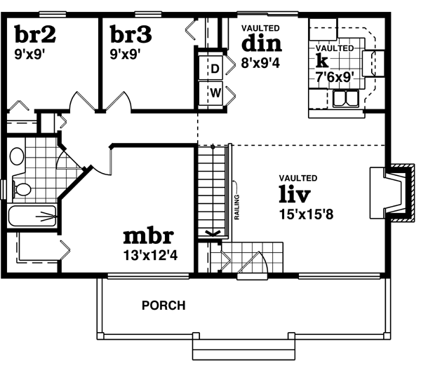 Main Floor Plan for House Plan #510893