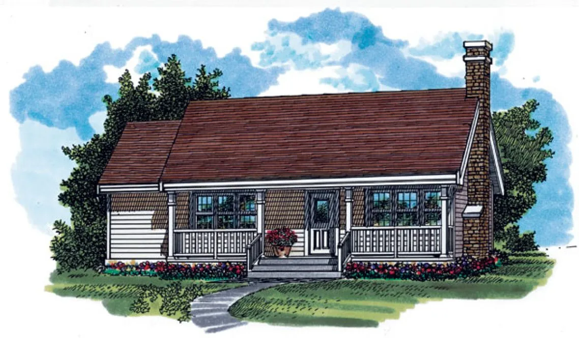 Full Rendering for House Plan #510893