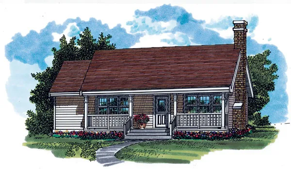 Full Rendering for House Plan #510893