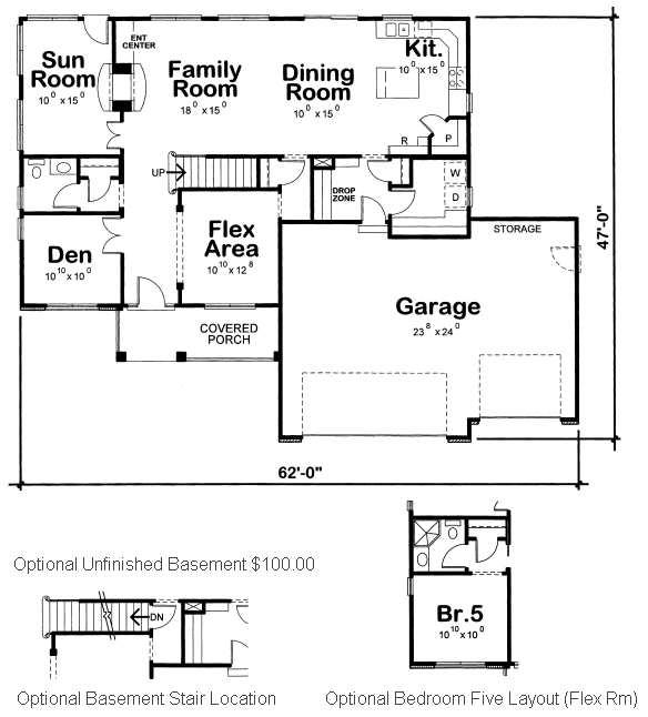 Main Floor Plan for House Plan #151134