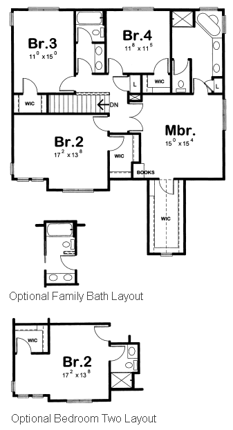 Second Floor Plan for House Plan #151134